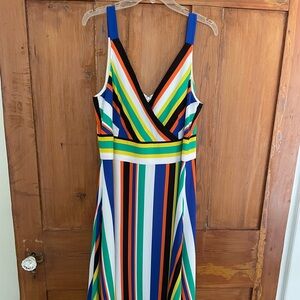 Nine West Multicolor Striped Maxi Dress